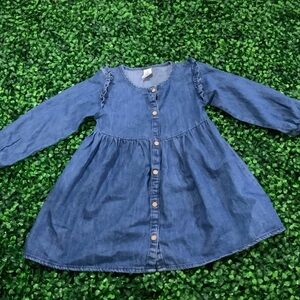 H&M Blue Button-Down Kids Dress